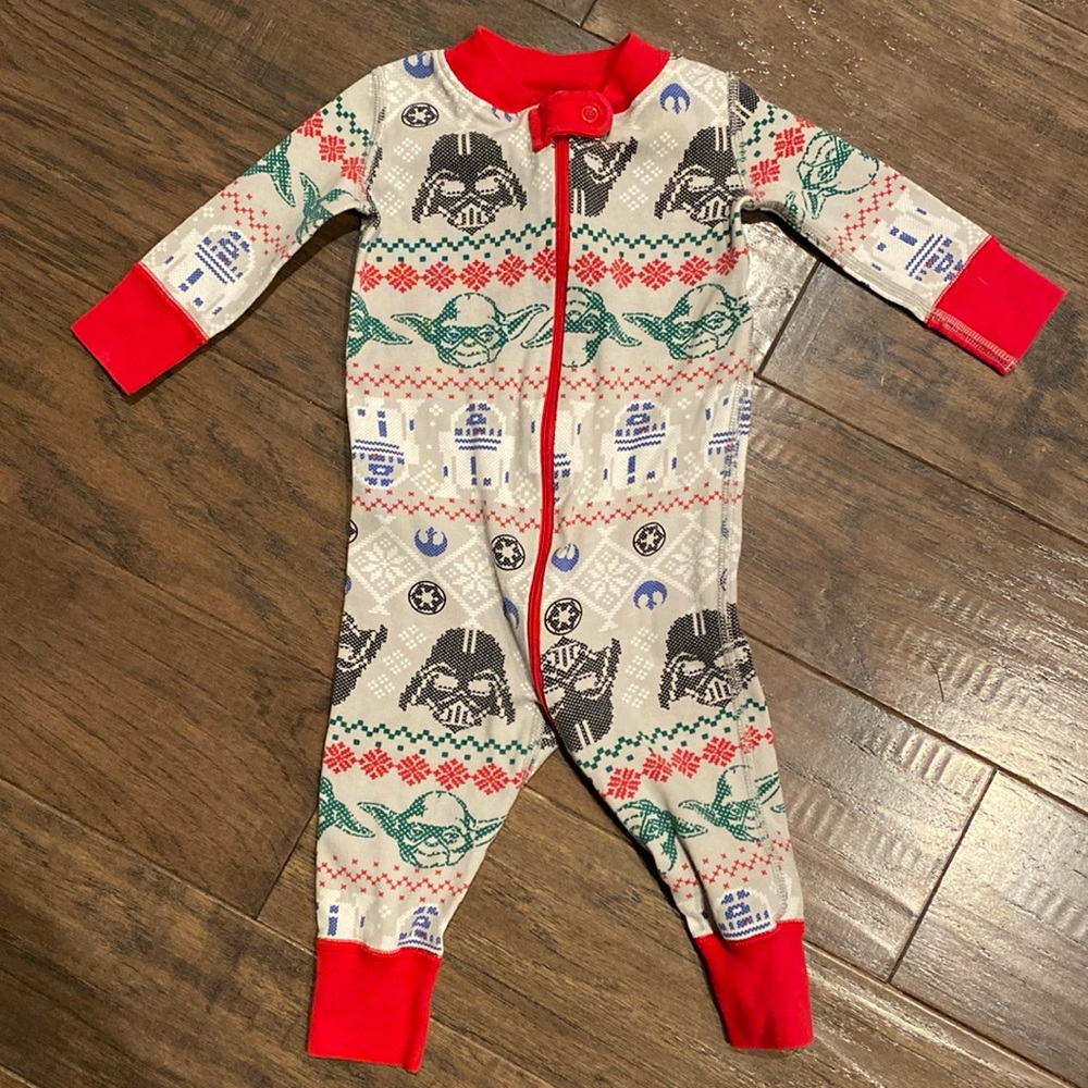Hannah Andersson Star Wars Christmas Fair Isle Onesie
